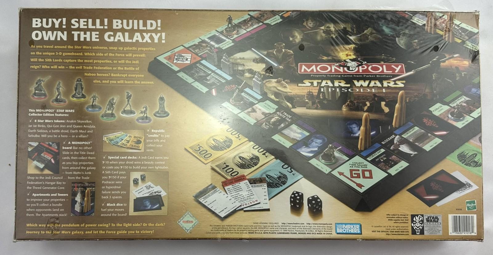 1999 Star Wars Monopoly Episode 1 Edition by Parker Brothers Brand