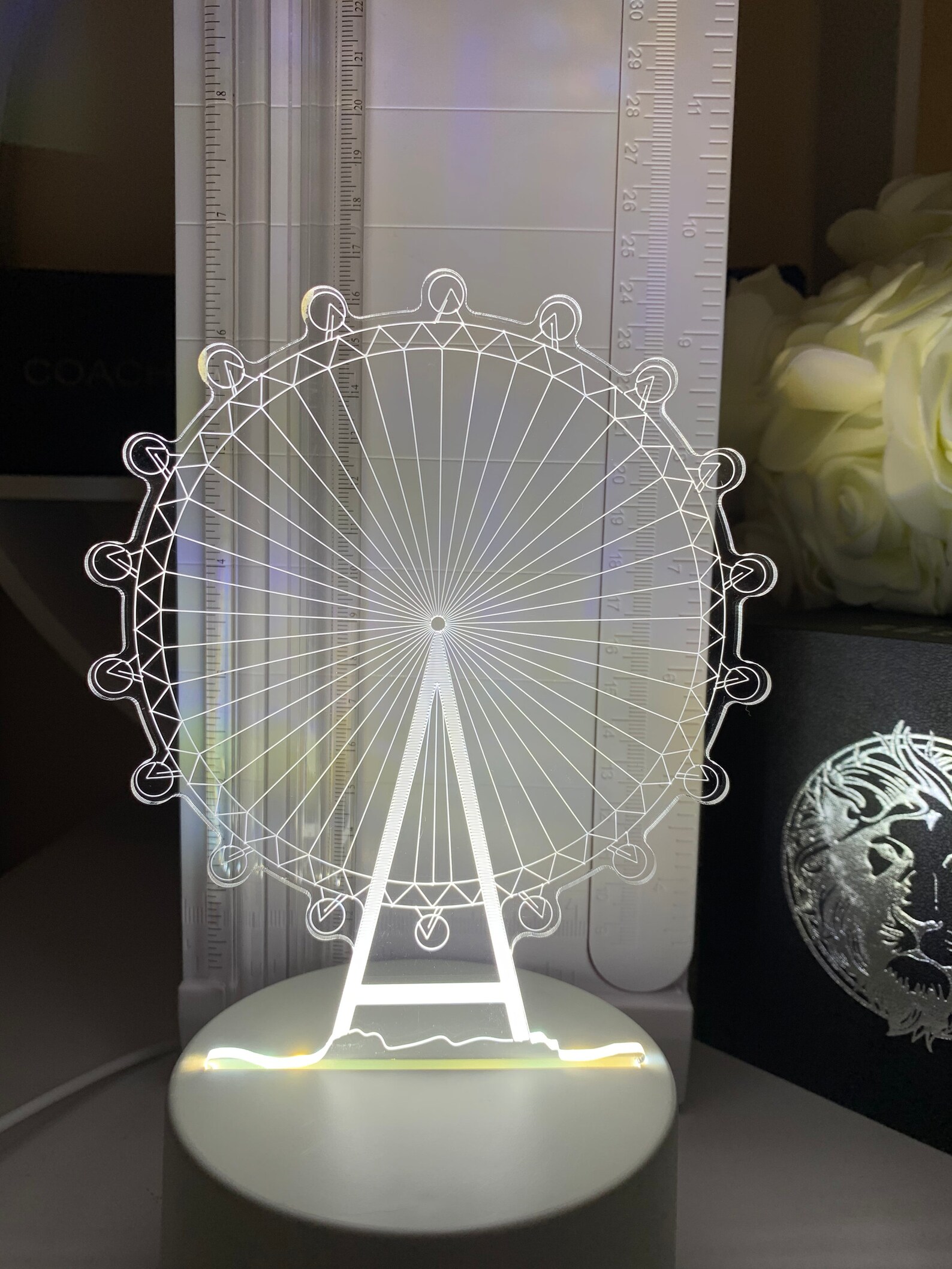 3D LED Lamp ferris Wheel Etsy