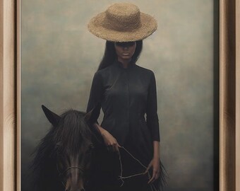 Arte de pared de mujer negra, DESCARGA INSTANTE, Arte de mujer africana, Impresión de retrato femenino, Ilustración de mujer, Arte de pared de niña negra, Impresión de mujeres negras