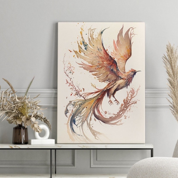 Extraordinary Printable Phoenix Art: Watercolor Digital Download