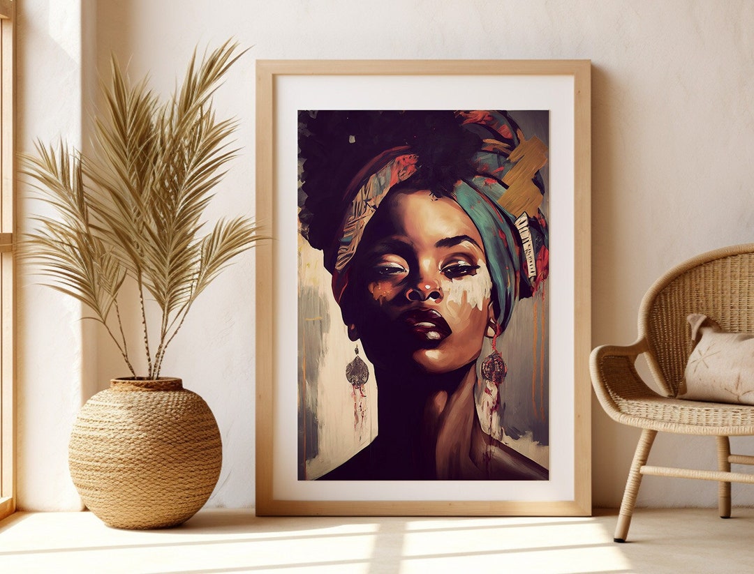 African American Art, Black Girl Art Print, Wall Decor, Black Woman