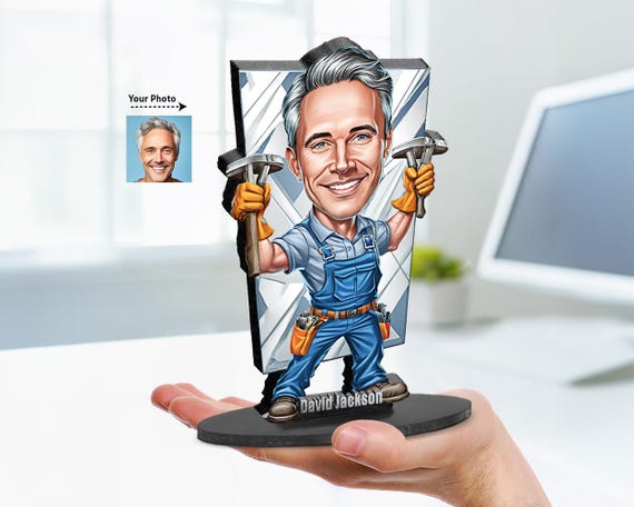 Regalo personalizzato per vetraio Figurina, magnete, portachiavi