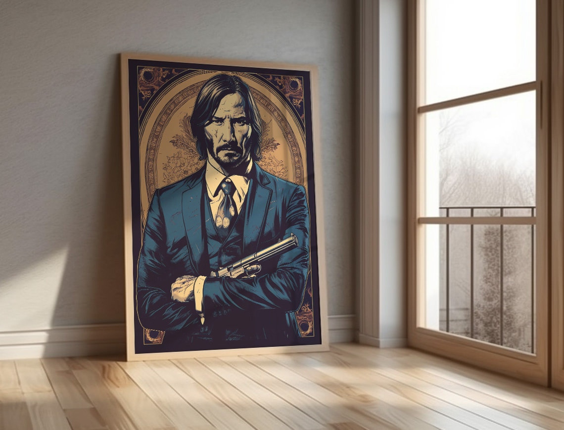 John Wick Portrait Wall Art and