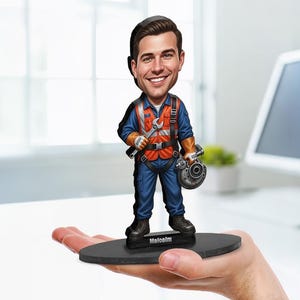 Regalo per meccanico aeronautico / Decorazione per tecnico aeronautico / Statuetta personalizzata, magnete, portachiavi e ciondolo per auto