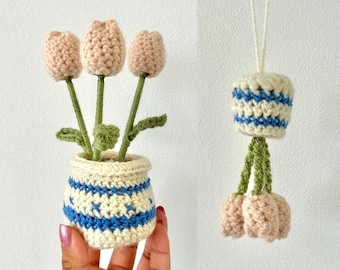 Crochet Tulips | Harry's House Inspired Tulips | Harry's House Inspired Keychain | Hanging Car Ornament