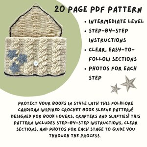 PDF ANLEITUNG Folklore Strickjacke inspiriert Buchhülle | Digitaler Download Bild 2