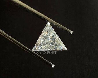 1.70 Crt Triangle Cut Moissanite, White Loose Gemstone