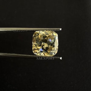 5 To 15 Carat Light Yellow Color Square Radiant Cut Handmade Loose Moissanite For Making Jewelry Collection/Lab Diamond/Unique Moissanite...