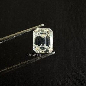 2.5 Crt White 9*7 MM Emerald Cut Handmade Loose Moissanite/Lab Created Diamond/Fancy Shape/Rare Moissanite.