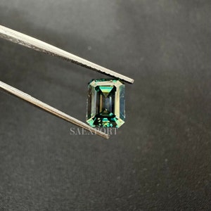 5 To 15 Carat Blue Color Emerald Cut Handmade Loose Moissanite For Making Jewelry/Unique Diamond.