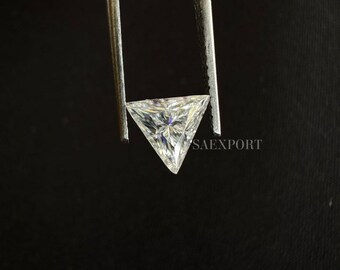 White Triangle Cut Moissanite, VVS Loose Gemstone (5-15 Carat)