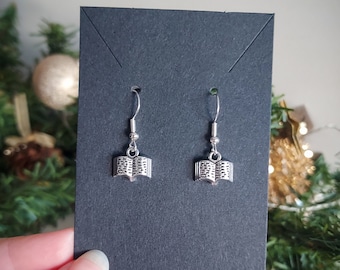 Handmade Silver Book Earrings | Book  gift, Book jewellery, bookish gift,jewellery, handmade gift, Bristol,birthday,for her, Book earrings