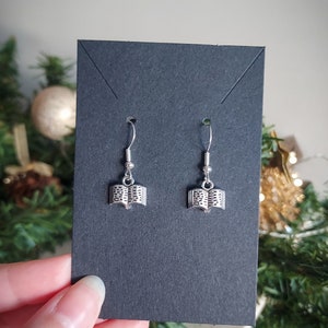 Handmade Silver Book Earrings | Book  gift, Book jewellery, bookish gift,jewellery, handmade gift, Bristol,birthday,for her, Book earrings