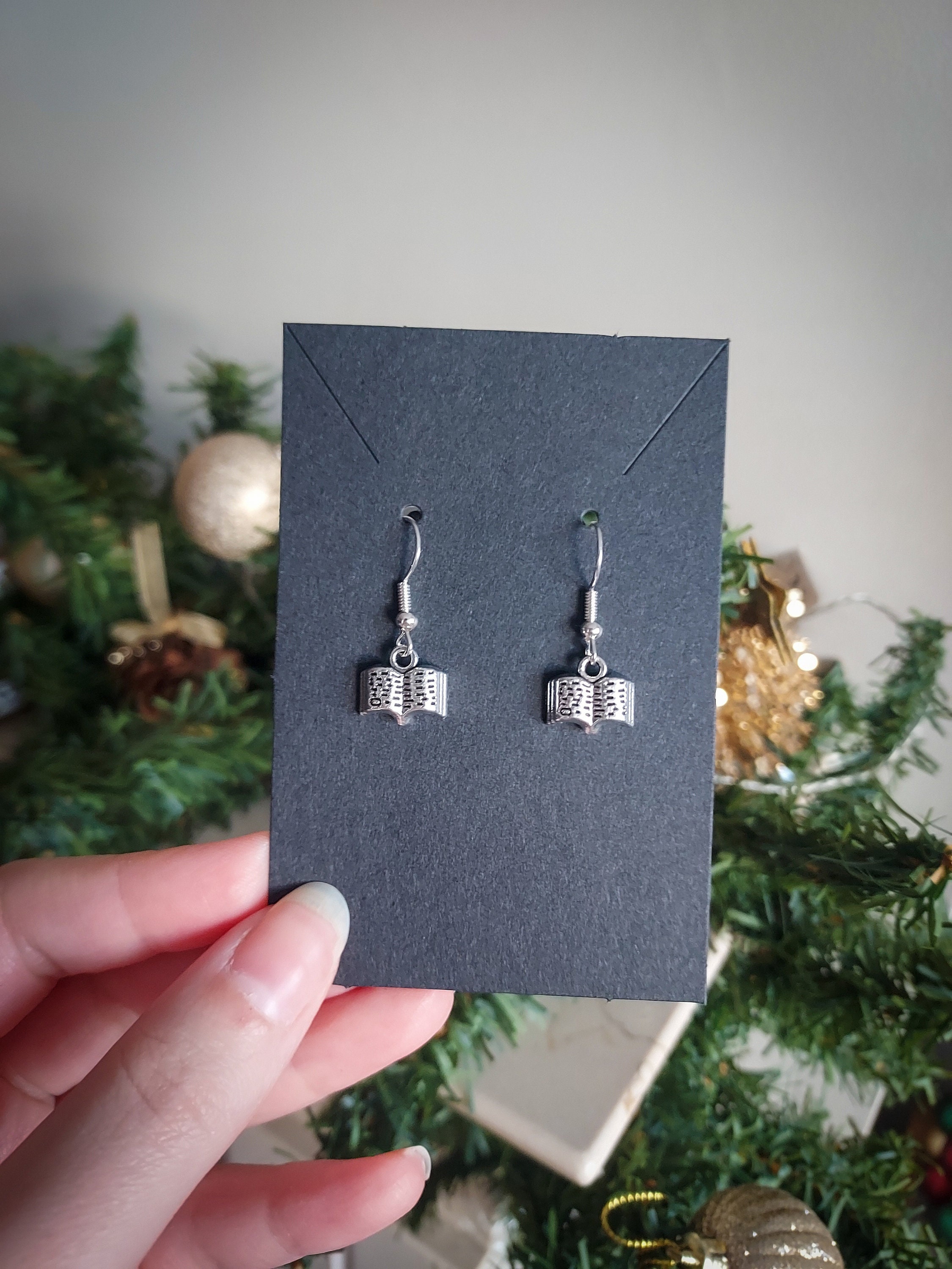 Silver Plated Book Earrings | Book gift, Book jewellery, bookish gift,gifts for her,valentines day,birthday gift,books, hypoallergenic