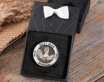 Personalized Coin, Groomsmen Gifts, Personalized Gift, Unique Gift, Best Man Proposal Gift, Christmas Gift For Him, Anniversary Gift For Him