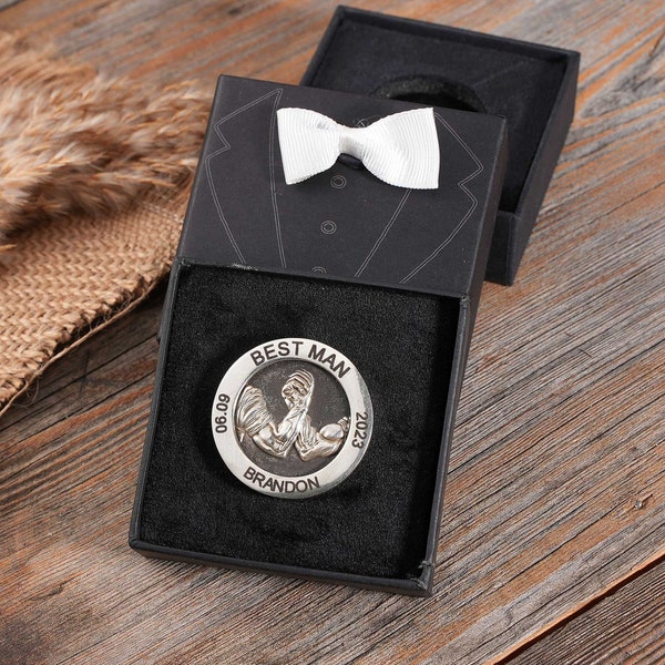 Personalized Coin, Groomsmen Gifts, Personalized Gift, Unique Gift, Best Man Proposal Gift, Christmas Gift For Him, Anniversary Gift For Him