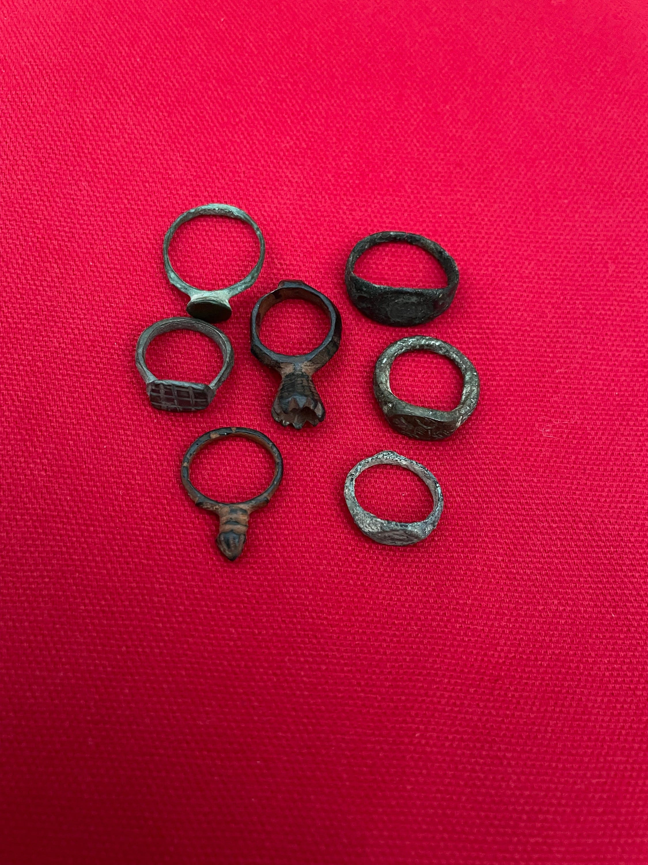 7 Roman & Byzantine Bronze Rings 625BC1453AD Ex Bonhams. Etsy