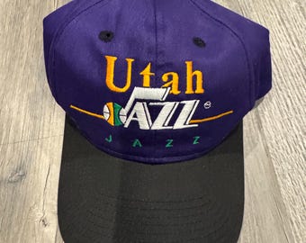 New 90s Vintage Utah Jazz Hat Utah Jazz Snapback Hat Big