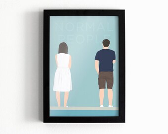 Normal People Illustration: Minimalist TV Show Art (Digital Download)