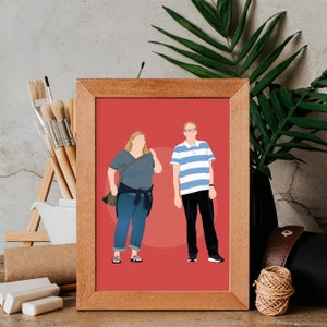 Arte de pared inspirado en Somebody Somewhere, ilustración de Sam y Joel, ilustración digital original, regalo para el mejor amigo, DESCARGA DIGITAL