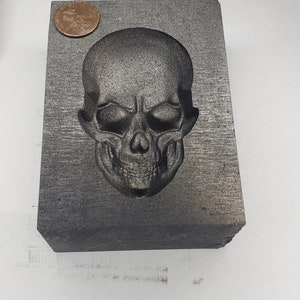 3D Graphite mold skull 10 ounce image 2