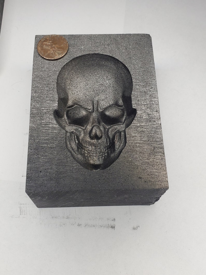 3D Graphite mold skull 10 ounce image 2