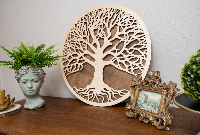 TREE OF LIFE Wooden Wall Art Decor Wooden Panels Farmhouse Etsy