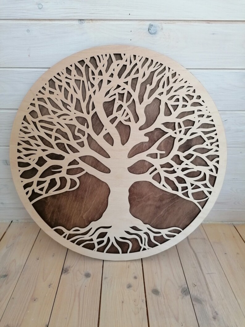 TREE OF LIFE Wooden Wall Art Decor Wooden Panels Farmhouse Etsy