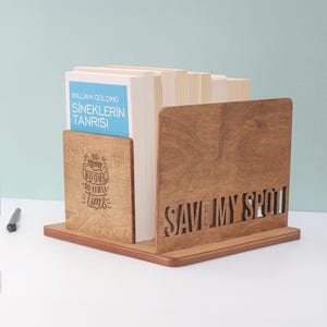 Wooden Book Holder, Custom Book Rest Stand, Gift for Book Lovers, Personalized Gifts, Mothers Day Gift, Birthday Gift Wife