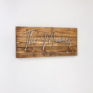 Personalized 3D Wooden Family Name Sign, Custom Last Name Wall Art - Etsy