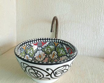 Moroccan sink-Moroccan bathroom-handmade washbasin-Decorative Floral Basin-Ceramic bathroom basin-Bathroom decor-Moroccan Oval Ceramic Sink
