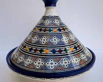 Handgemachte Tagine-Antike Tagine-Blaue Keramik Tagine-Handgefertigte Tagine-Handgemachte Ton tagine-Keramik Tagine-Traditionelle Tagine-Handgemacht
