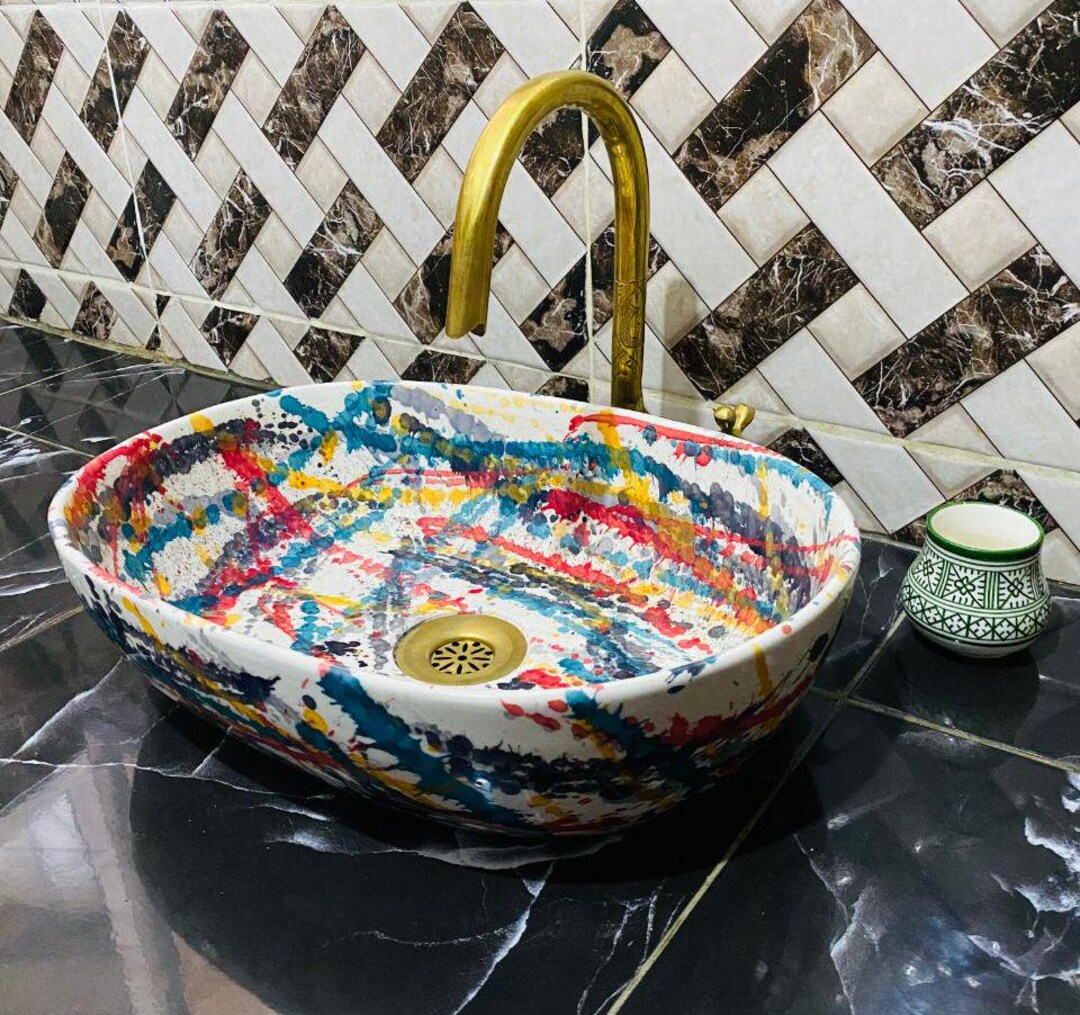 Handcrafted Bathroom Sinkoval Ceramic Vanity Basinartisan Bathroom