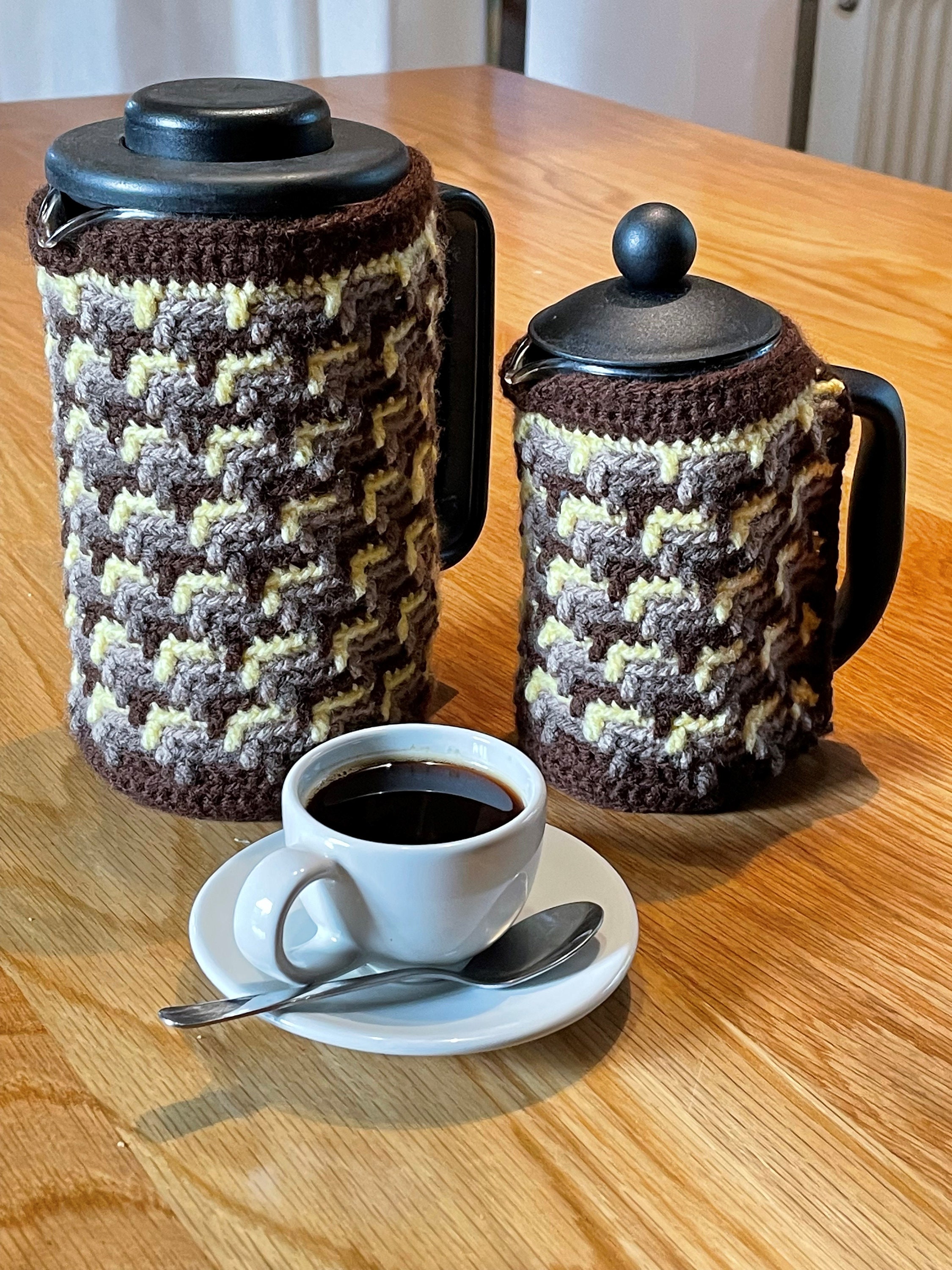 Pour Over Coffee Pot Like Chemex Bodum Crochet Cozy Textured