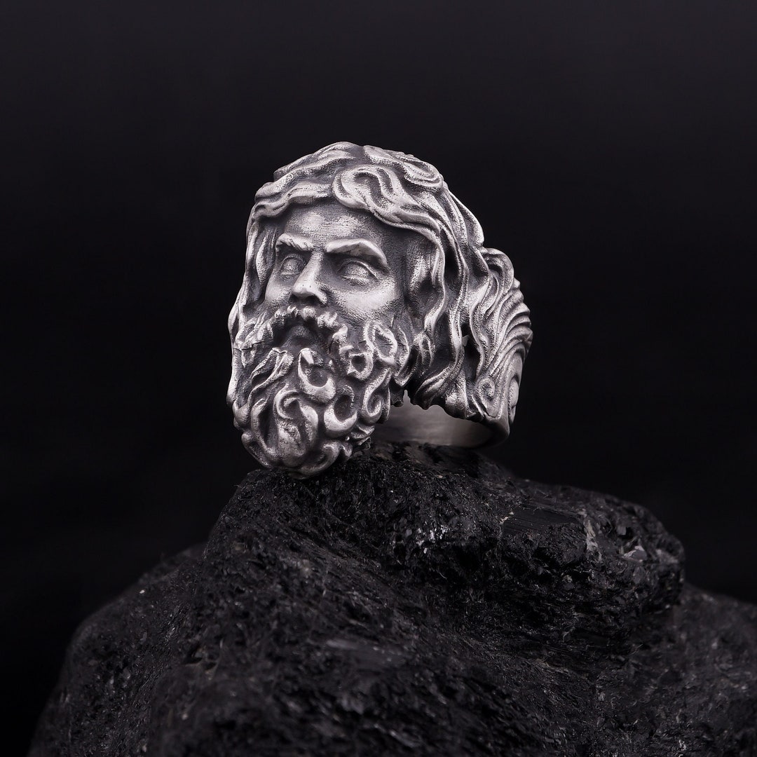 Zeus Ring Greek God Zeus Ring Greek Philosopher Ring Roman Etsy