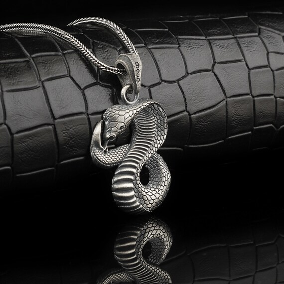 Snake Necklace Sterling Silver, Snake Pendant, Cobra Necklace, Serpent  Necklace, Snake Chain Necklace , Viper Necklace, Snake Charm Pendant - Etsy