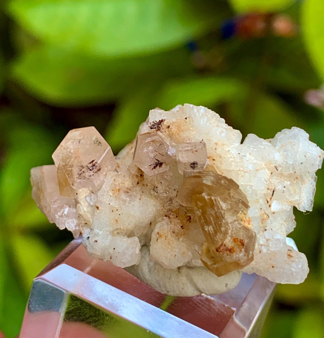 60 Cts Fluorescent Pink Apatite Specimen, Mica and Albite, Shigar Mine ...