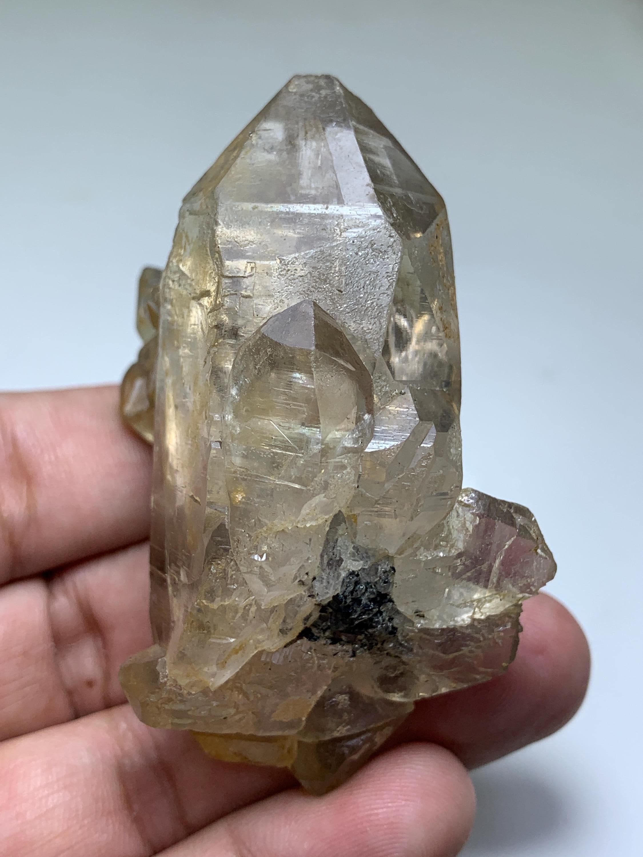 スカルドゥ産スモーキークォーツとブラックトルマリンの結晶標本