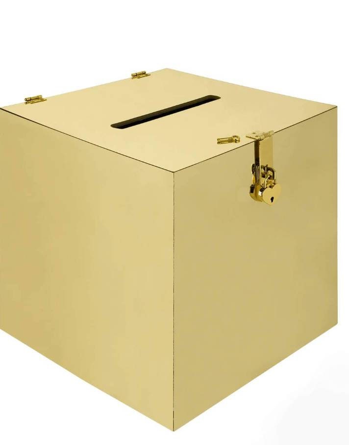 Mirrored Acrylic Card Box LARGE Etsy