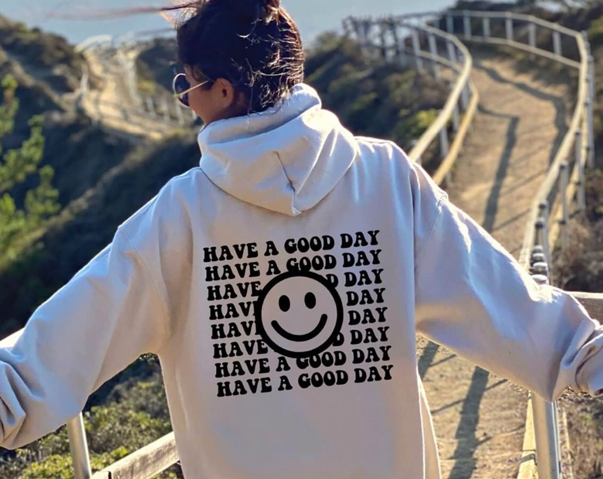 Have A Good Day Smiley Face Sweatshirt, Retro Smiley Face