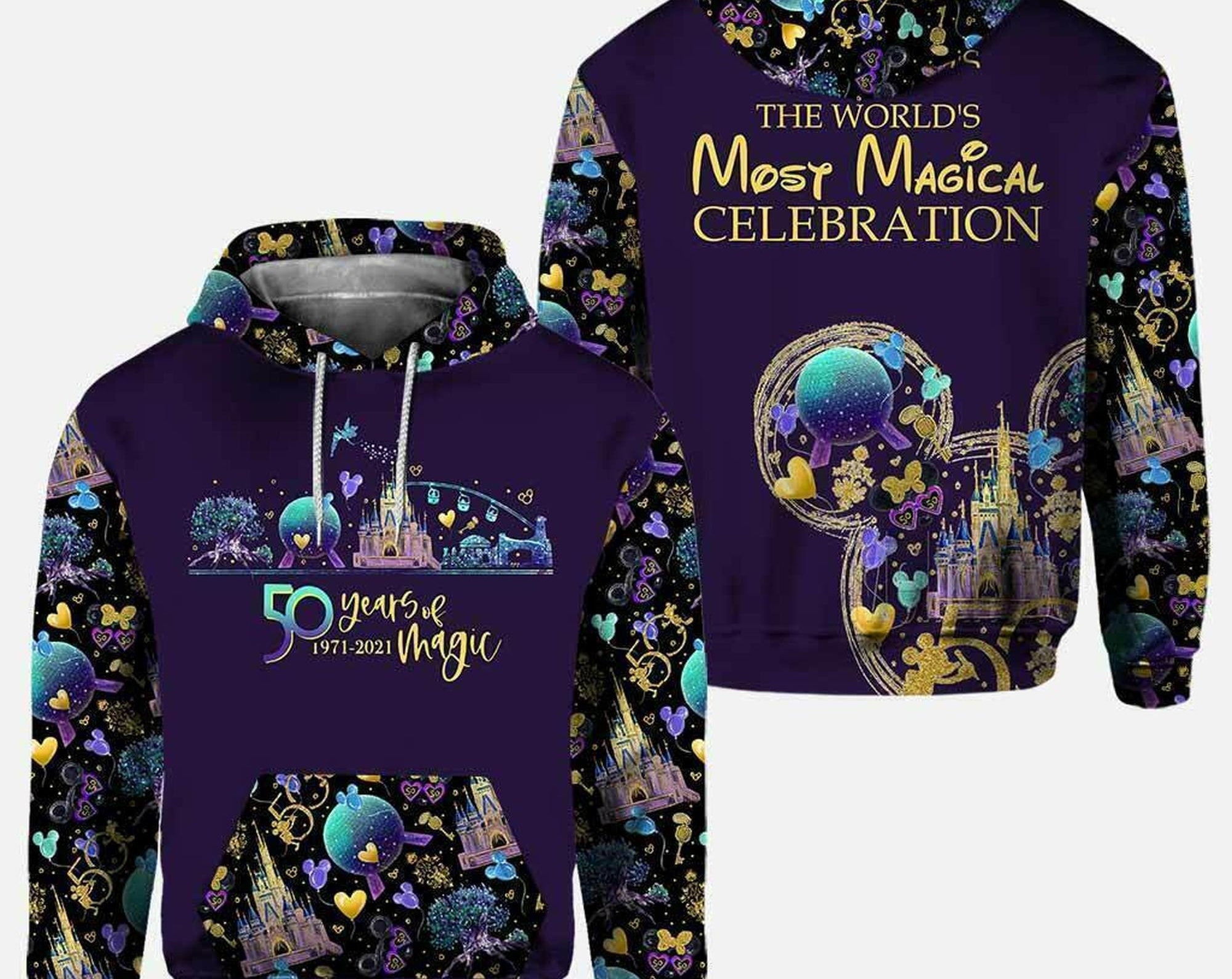50th Anniversary Of Magic The World's Most Magical Celebration Hoodie 3D
