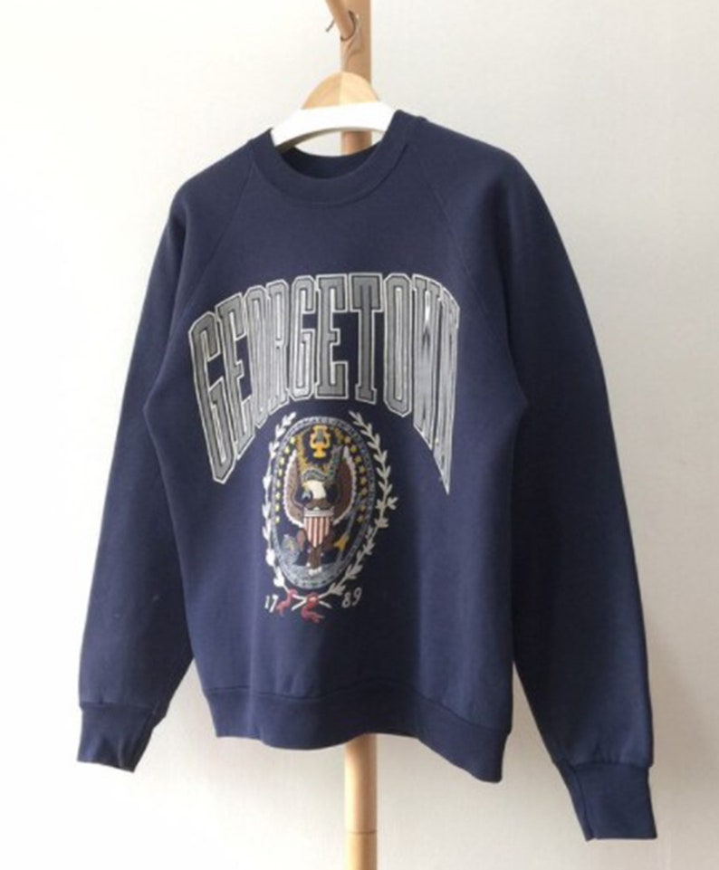 Vintage 90s Georgetown Crewneck Sweatshirt, Vintage Sweatshirt, T-shirt, Hoodie 