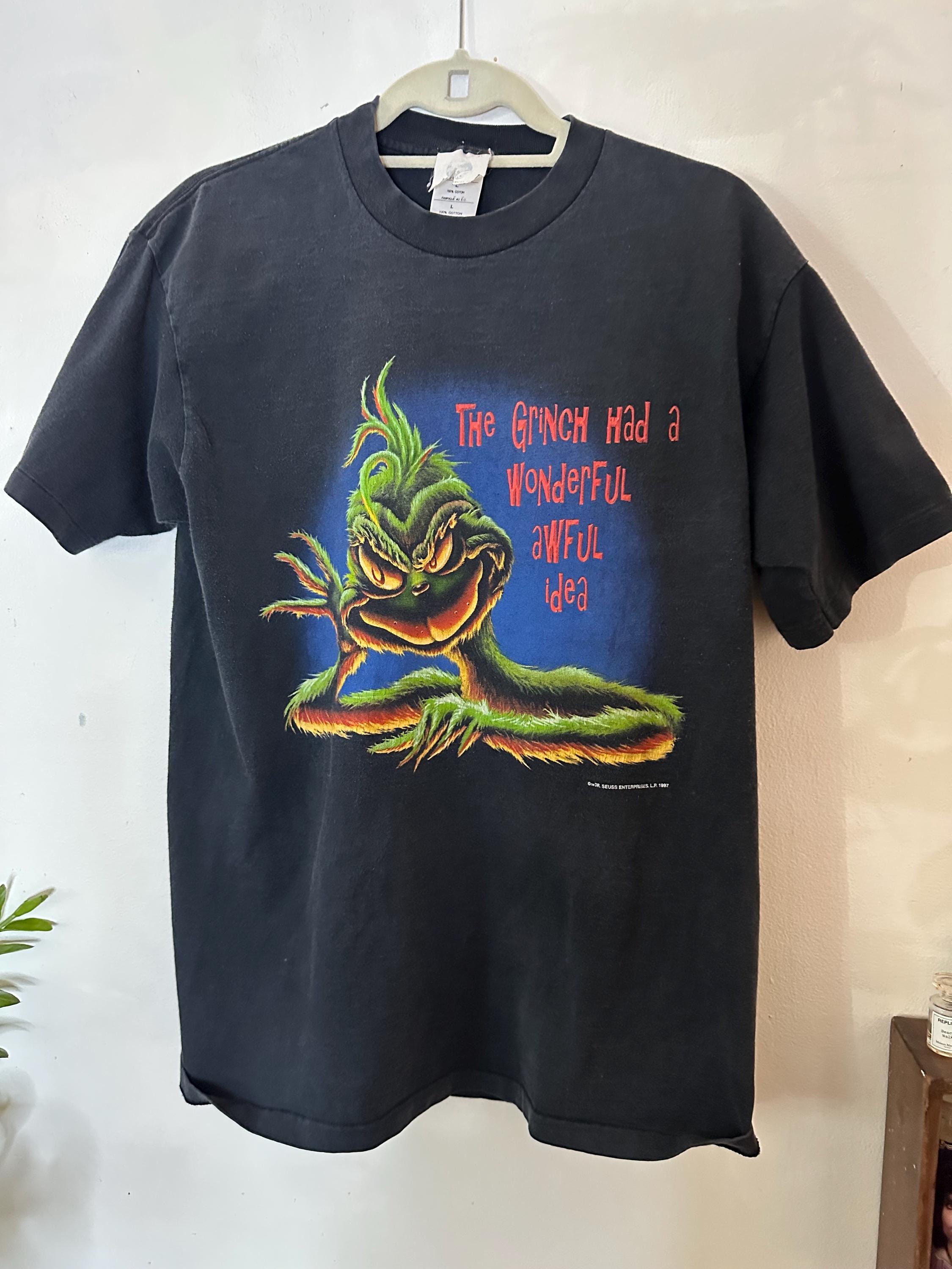 Vintage Retro 1997 90s Single Stitch the Grinch Dr Suess T