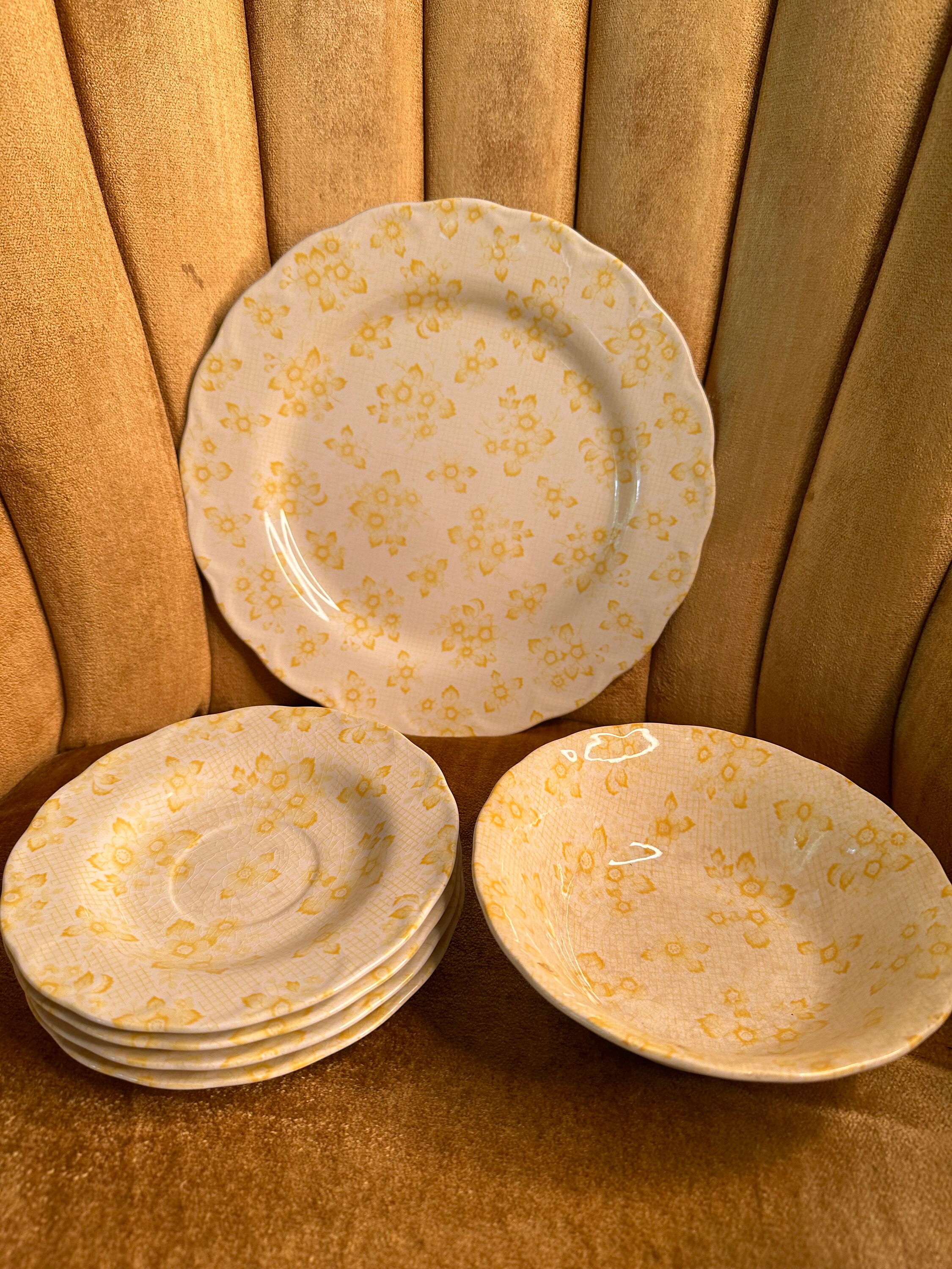 Lot of 6 Pieces Nikko Ironstone Yellow Etsy