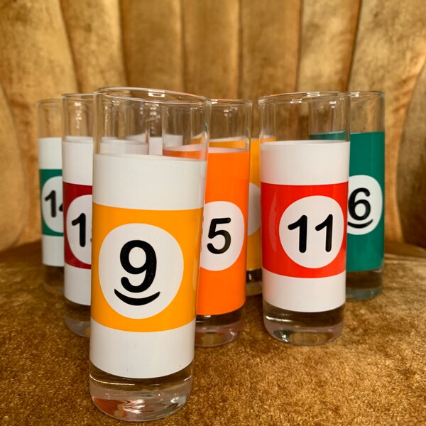 Pool Shot Glasses Etsy