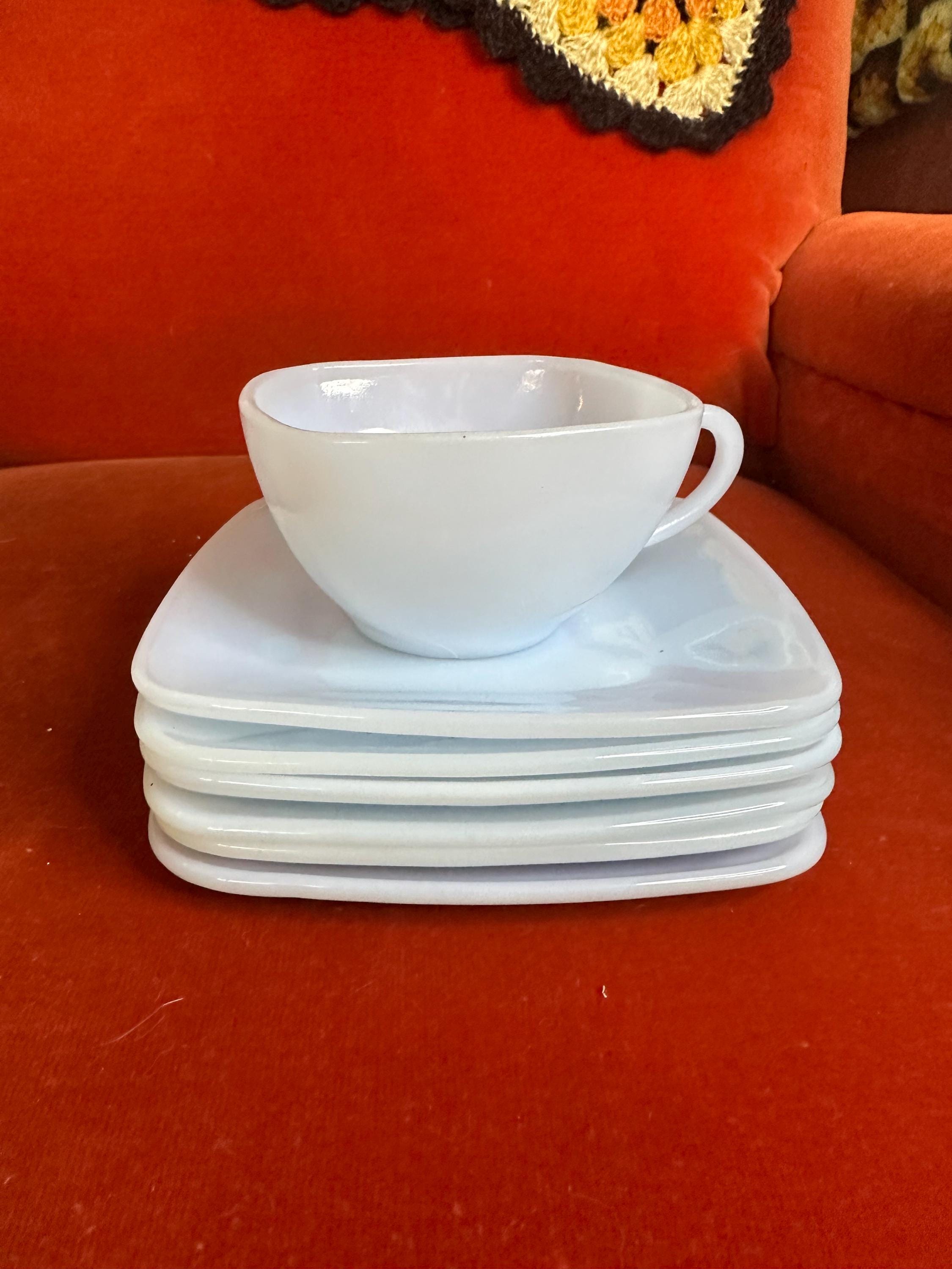 Vintage Fire King Square - Etsy