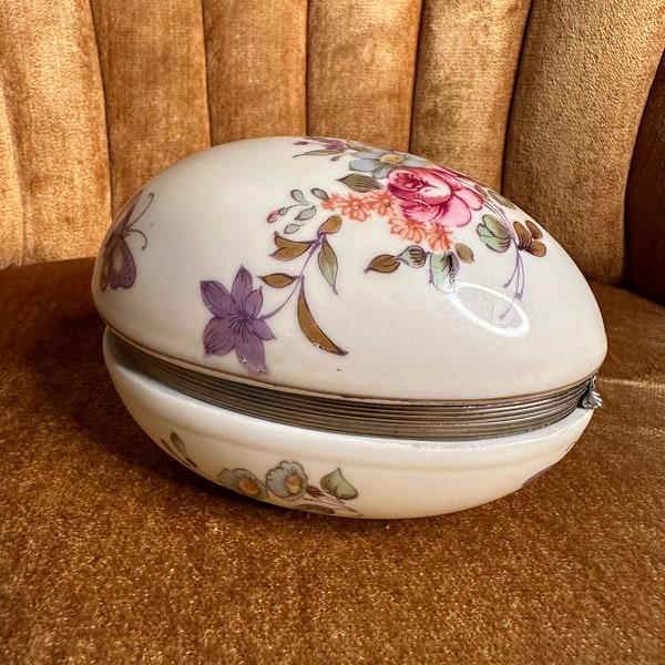 Vintage Lefton Egg Trinket Box Made in Japan