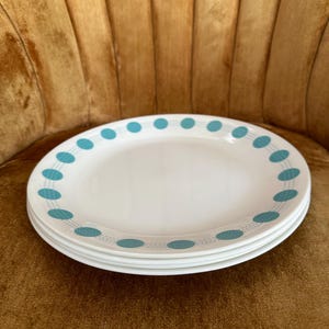 Set of Vintage Retro Corelle South Beach Aqua Circles