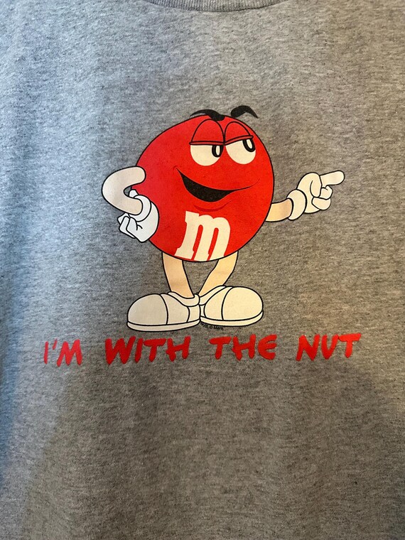 Vintage Retro M&ms Candy I'm With the Nut T Shirt Adult XL Gray - Etsy