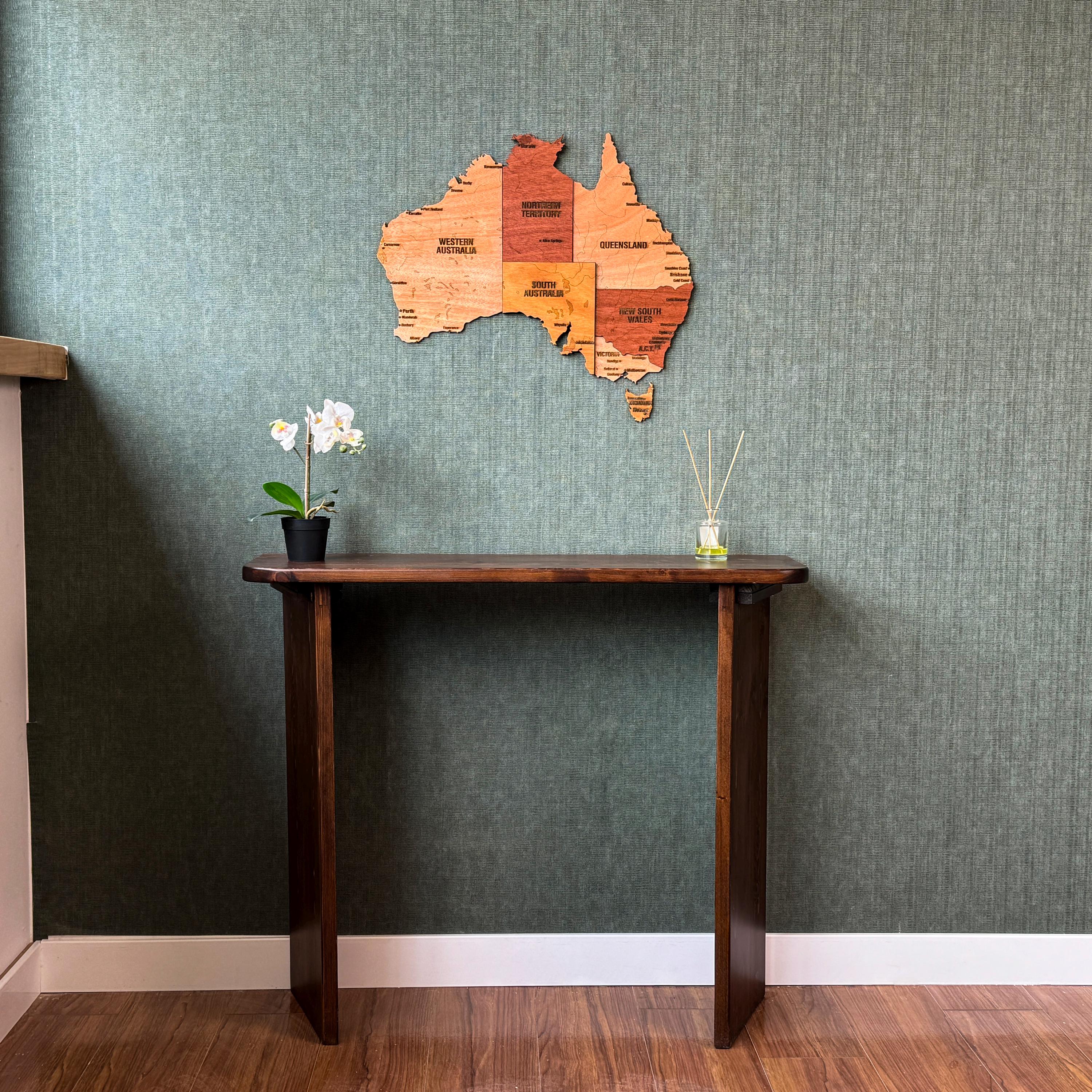 Wooden Australia Map Wall Art Sydney Travel Map Modern Home Office ...